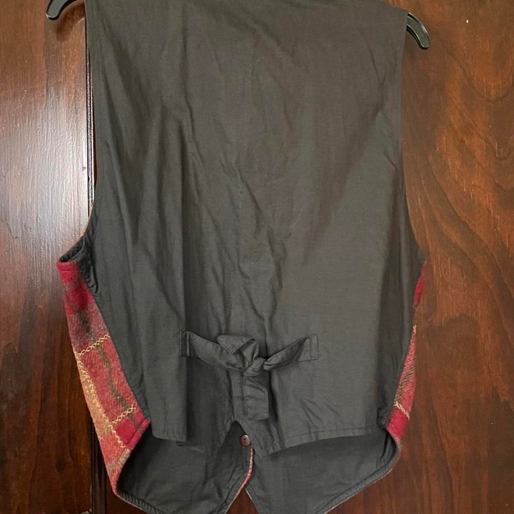 Vintage 80’s/ 90’s A.J. Wool Plaid Vest - Picture 5 of 6